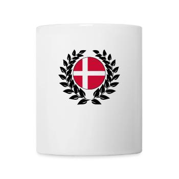 Danemark drapeau danois Drapeau drapeau laurier - Mug blanc - blanc - Devant