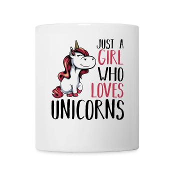 La fille adore la licorne - Mug blanc - blanc - Devant
