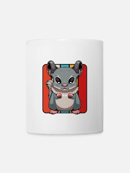 Chinchilla Pop Art Panel - Tasse - Weiß
