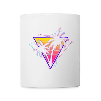Synthwave Vaporwave Sunset Retro 80s 90s - Mug - white - Front