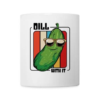 Gurke mit Sonnenbrille – Cartoon Pickle - Tasse - Weiß - Vorne