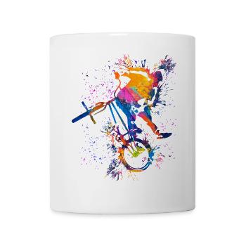BMX / Bmx / bmx / Geschenkidee / Geburtstag - Tasse - Weiß - Vorne