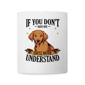 Héros chien avec la bannière Golden Retriever - Mug blanc - blanc - Devant