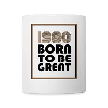 1980 Born to Be Great – Retro Statement - Mug - white - Front