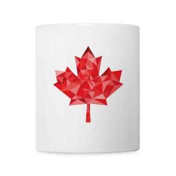 Feuille d'érable polygone Canada - Mug blanc - blanc - Devant