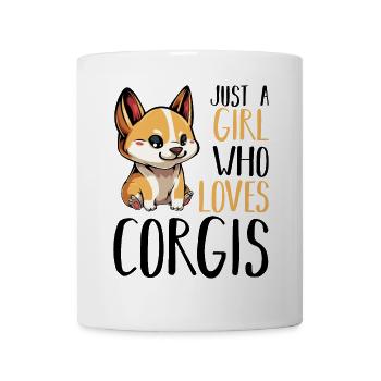 Corgi girl loves dogs - Mug - white - Front