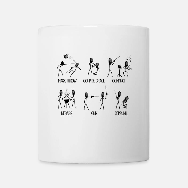 Fechten lustig - Tasse - Weiß