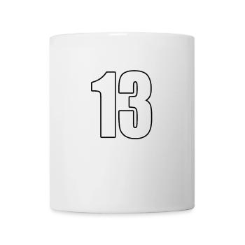 Numéro 13 numéro treize - numéro football sport - Mug blanc - blanc - Devant