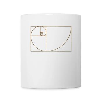 Fibonacci Sequence Goldener Schnitt Spirale - Tasse - Weiß - Vorne
