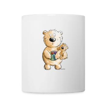 Ours avec Bébé I Animaux BD I Sauvage - Mug blanc - blanc - Devant