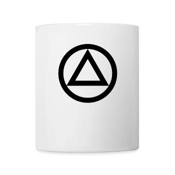 Logo symbole alcoolique anonyme AA NA anti alcool - Mug blanc - blanc - Devant
