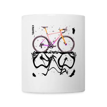 Cyclisme, aventure et liberté : le vélo de gravier - Mug blanc - blanc - Devant