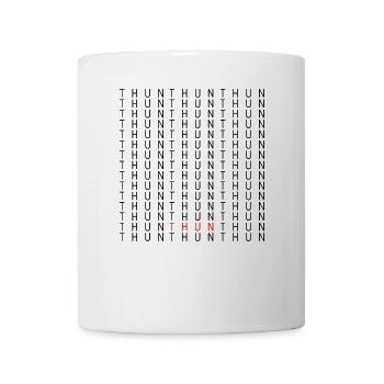 Thoune rouge typo sur noir - Mug blanc - blanc - Devant