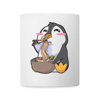 Drôle Pingouin Ramen Kawaii - Mug blanc - blanc - Devant