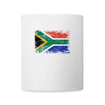 Afrique du Sud drapeau afrique du Sud used-look - Mug blanc - blanc - Devant