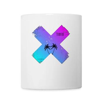 X-Palmen Strand Retro Florida Kalifornien - Tasse - Weiß - Vorne