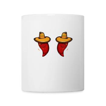 Chili Cook-Off Shirt mit Paprika - Tasse - Weiß - Vorne