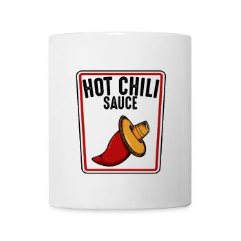 Würzige Chili-Sauce Illustration - Tasse - Weiß - Vorne