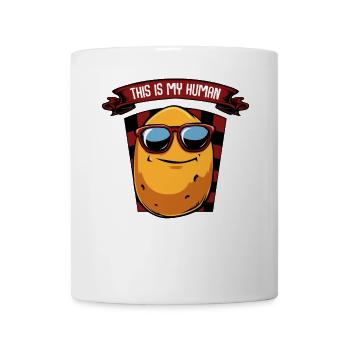 Costume de Patate avec lunettes de soleil - Mug blanc - blanc - Devant