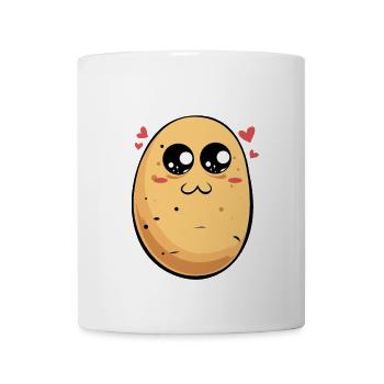 Cœurs de Patate Kawaii - Mug blanc - blanc - Devant