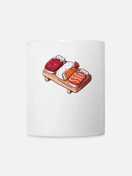 Niedliches Sushi-Trio – Perfektes Geschenk für Sus - Tasse - Weiß