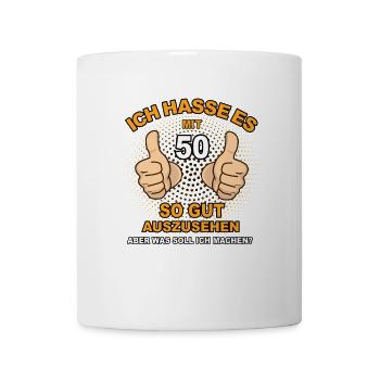 50. Geburtstag Mann Frau Jahrgang 1976 - Tasse - Weiß - Vorne