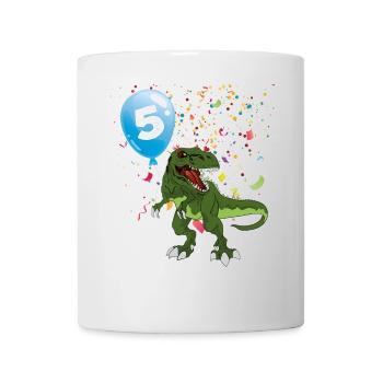 Dino Party Ballon 5 - Tasse - Weiß - Vorne