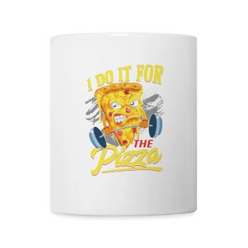 Haltère à pizza Je ne suis ici que pour la pizza - Mug blanc - blanc - Devant