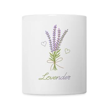 Liebe und Lavendel – Lovender - Tasse - Weiß - Vorne