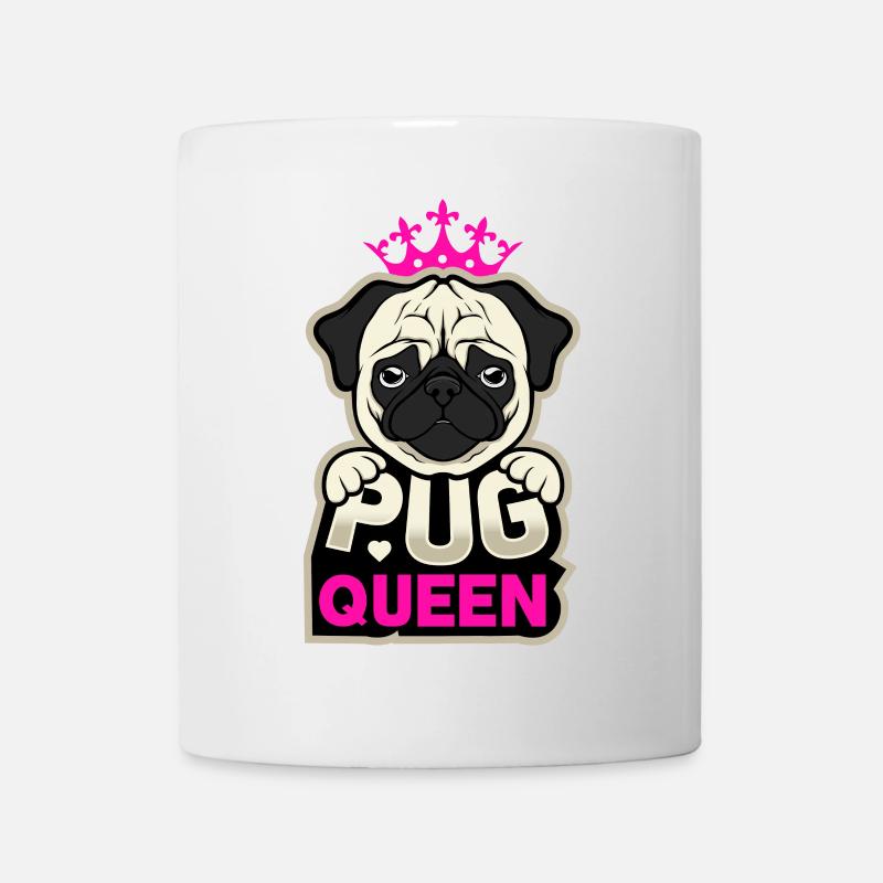 Mops Pug Queen - Tasse - Weiß