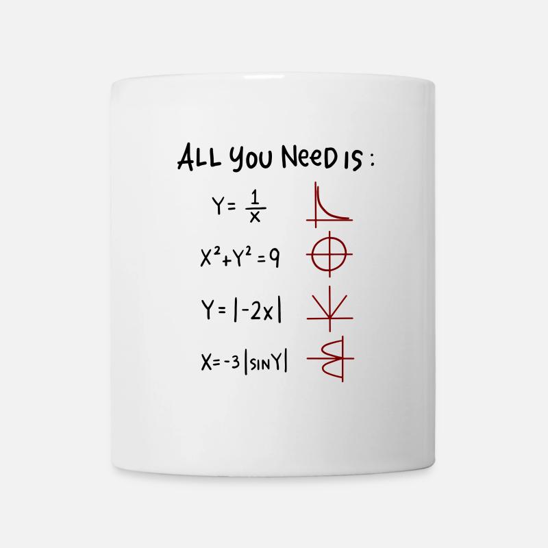 All you need is Love Mathe Winkelfunktionen - Tasse - Weiß
