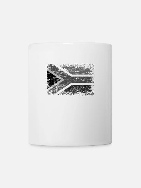 Südafrika südafrikanisch Fahne Flagge used-look - Tasse - Weiß