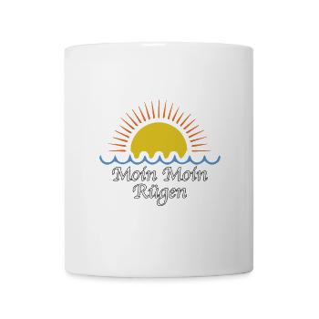 Moin Moin Rügen Sonnenaufgang - Tasse - Weiß - Vorne
