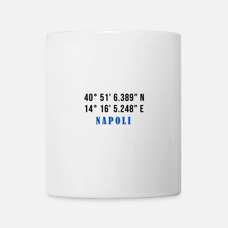 Napoli Coordinates Design - Minimaliste - Mug blanc - blanc