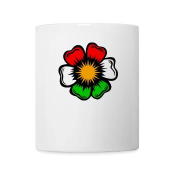 Pop Art Flower Star dans des couleurs fluorescentes - Mug blanc - blanc - Devant