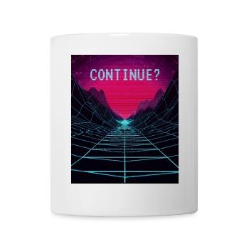 Aesthetic Vaporwave Synthwave Retro 80s - Mug - white - Front