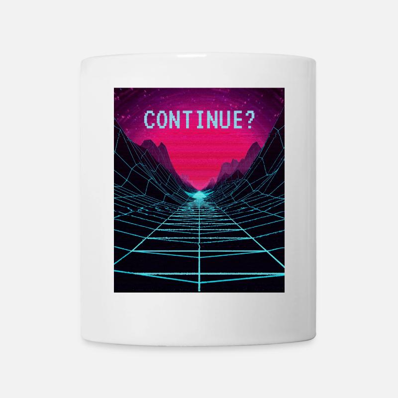 Aesthetic Vaporwave Synthwave Retro 80s - Mug - white