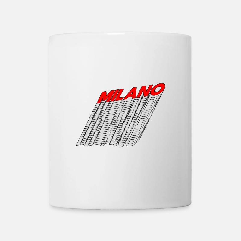 Milano Neon Linien 3D Perspektive - Tasse - Weiß