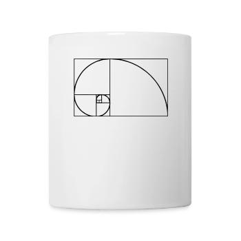 Fibonacci Tshirt - Tasse - Weiß - Vorne