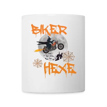 Biker sorcières voler moto vélo chopper - Mug blanc - blanc - Devant
