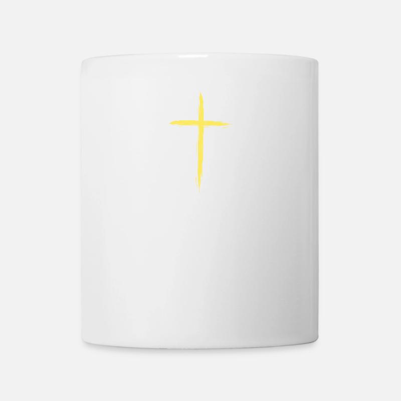 Croix de foi : Actes 16:31 Citation Tee - Mug blanc - blanc