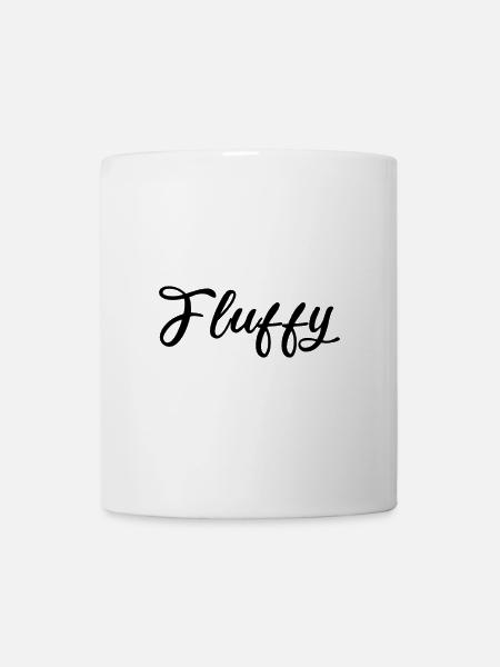 Letras con purpurina y escritura esponjosa - Taza - blanco