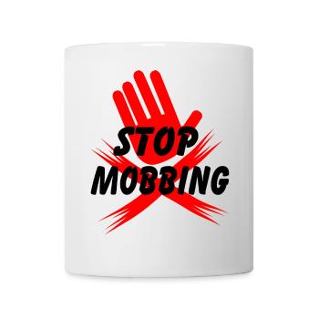 Arrêtez de harceler la main - Mug blanc - blanc - Devant