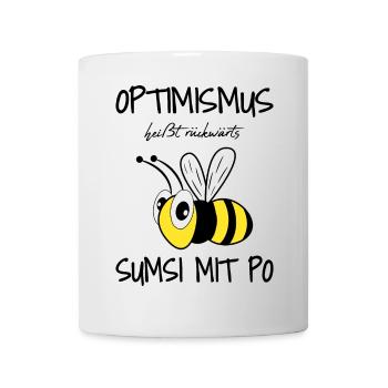 Sumsi Mit Po Imker Optimismus Bienen Geschenk - Tasse - Weiß - Vorne