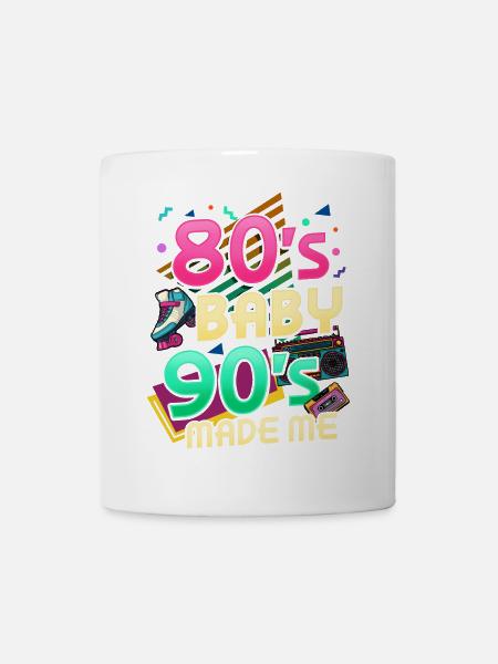 80er 90er Musik Party Geburtsag - Tasse - Weiß