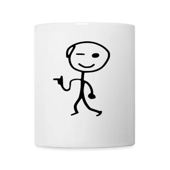 Stick man cool man - Mug - white - Front