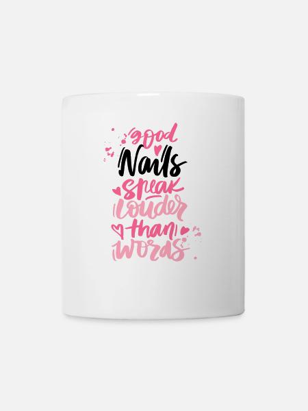 Nagellack Nageldesign Manicure Nagelstudio Nägel - Tasse - Weiß