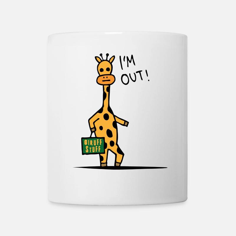 Lässigkeit auf langen Beinen coole Giraffe - Tasse - Weiß