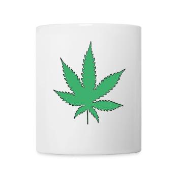 Cannabis leaf - Mug - white - Front