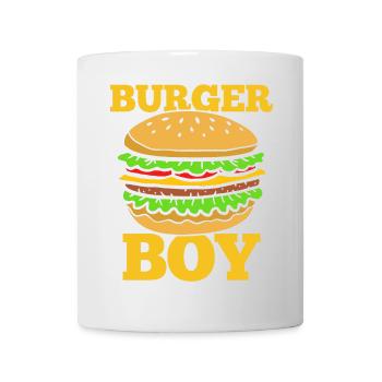 Burger Boy – Lustiges Fast Food Design - Tasse - Weiß - Vorne